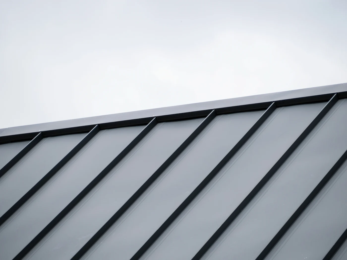 A standing seam metal roof.